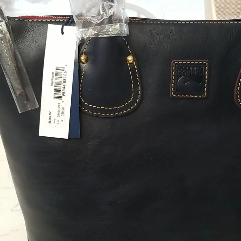 Dooney & Bourke Navy blue Leather Tote - Picture 6 of 12